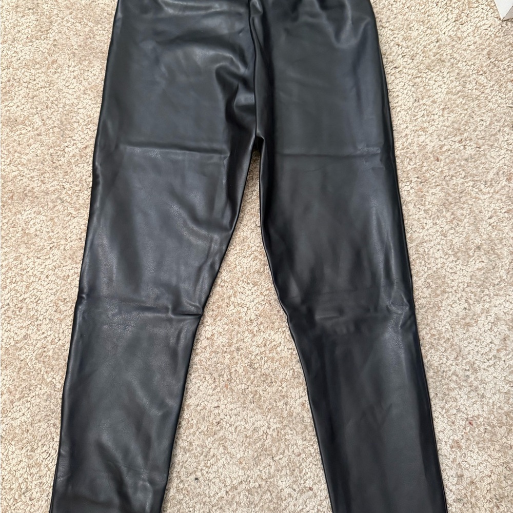 Assets By Spanx Black leather Leggings
